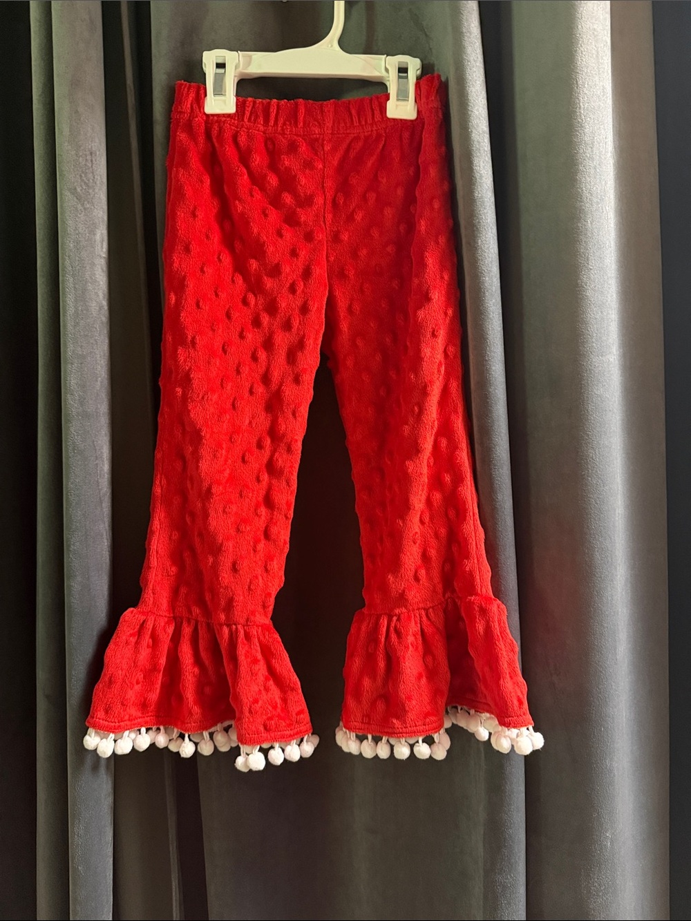 Mud Pie Red Plush Toddler Pants
